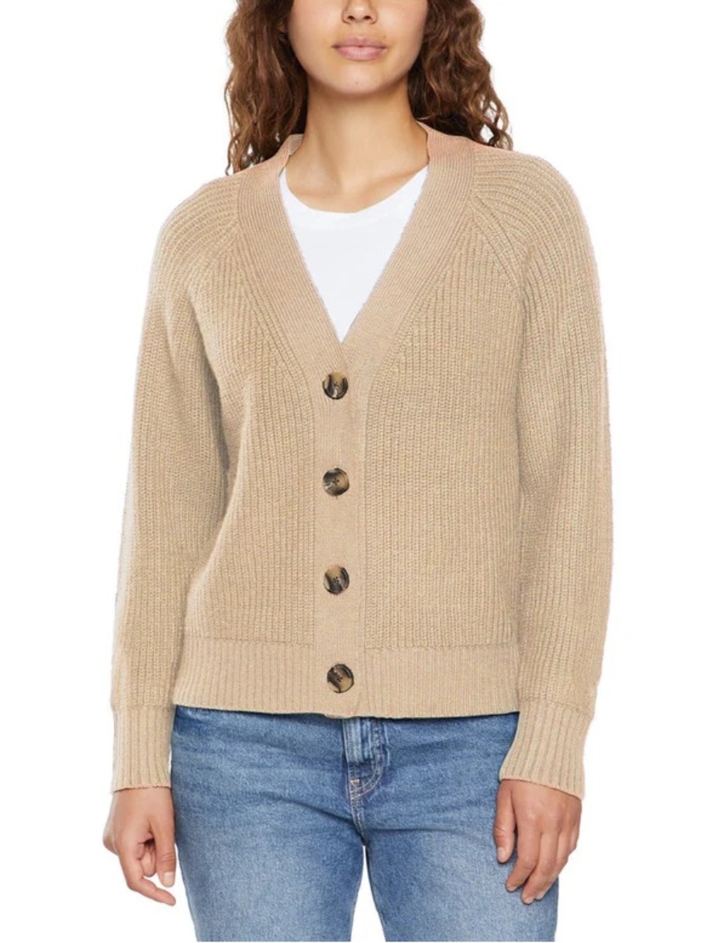 WOMEN'S GAP COZY CARDIGAN - MEDIUM - BEIGE